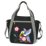 Chala Handbags and Clutches Hummingbird Mini-Carryall Totes by Chala Turtle, Hummingbird or Sunflower