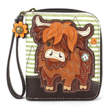 Chala Highland Cow Zip Around Wallet by Chala Vegan!