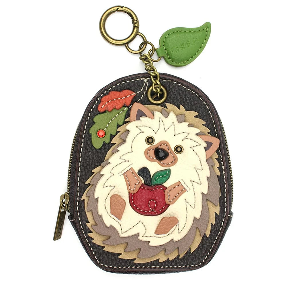 Chala Mini Hedgehog Coin Purse/Keychain So Cute!  Vegan!  RFID Protected
