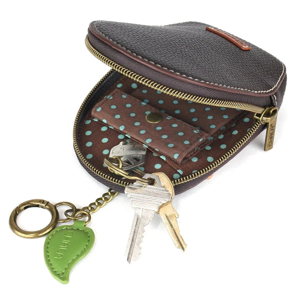 Chala Mini Hedgehog Coin Purse/Keychain So Cute!  Vegan!  RFID Protected