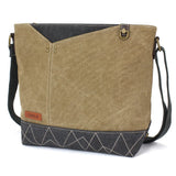 Chala Prism Bag Olive Prism Crossbody Canvas Handbag Vegan by Chala with CHOICE of Keychain!