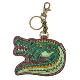 Chala Purses And Pouches Keychain ALLIGATOR Mini Crossbody Purse and Gator Keychain