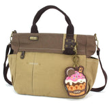 Chala Tote Bag Brown CHALA Multi Pocket Canvas Tote with choice of ANY keychain