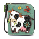 Chala Zip Around Cow Wallet