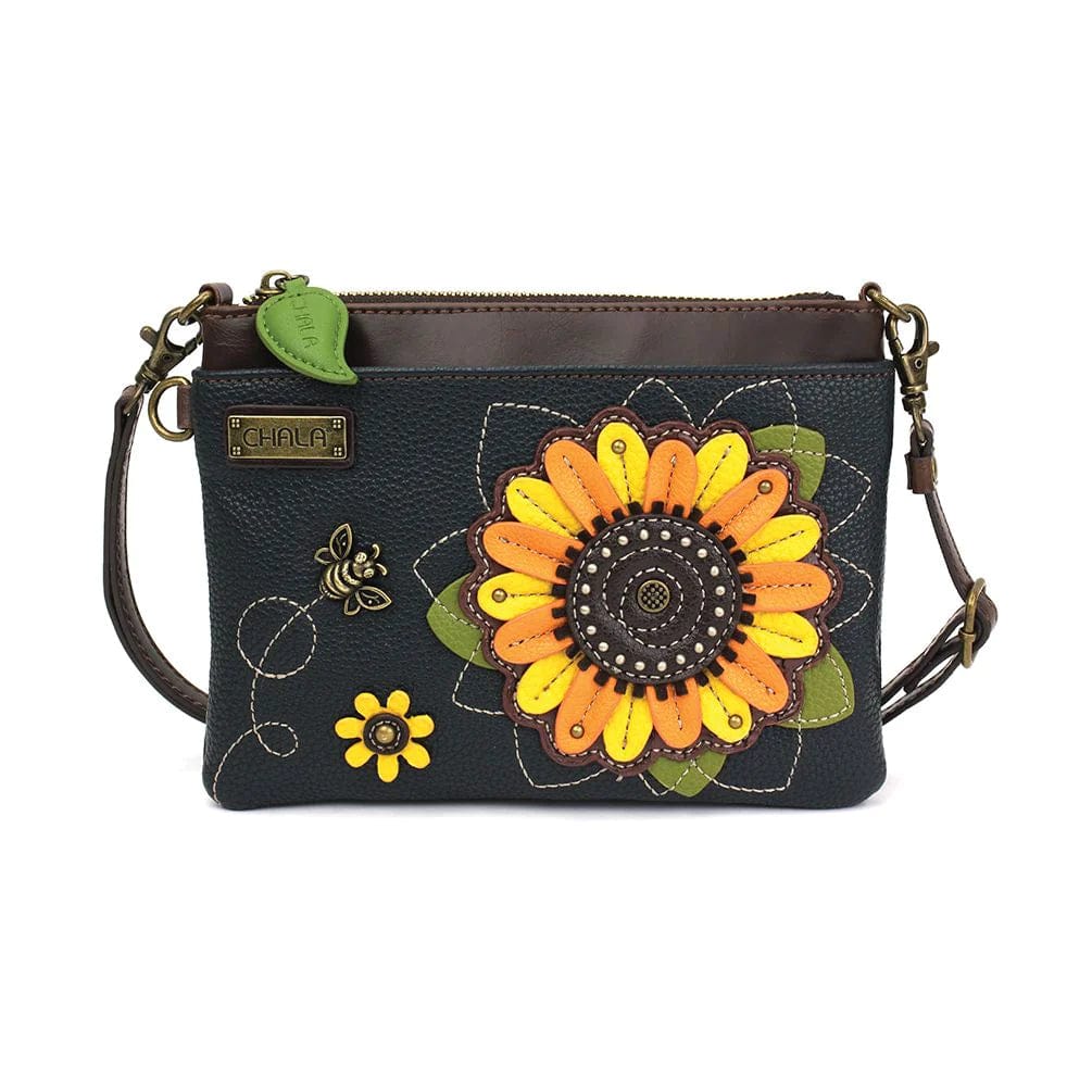 Chala Women - Accessories - Wallets & Small Goods Mini Crossbody SUNFLOWER and BEE, WALLET, CELL PHONE XBODY,Venture CROSSBODY and KEY FOB/COIN PURSE*