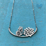 Close 2 UR Heart Close 2 UR Heart - Butterfly with Milkweed Stainless Steel Necklace