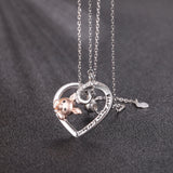 coco-alibaba Fine Fashion Pig Necklace Pink Pig In Heart Necklace-Keep me in your heart Moissanite, Special Plating!