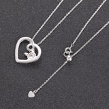 coco-alibaba Fine Fashion Pig Necklace Pink Pig In Heart Necklace-Keep me in your heart Moissanite, Special Plating!