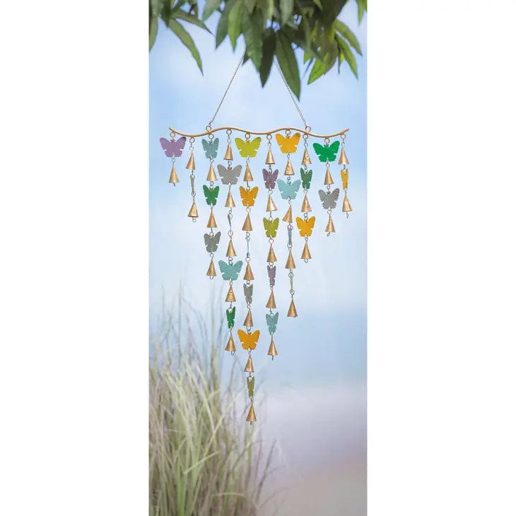 Colorful Butterfly Wind Bells Hanging Décor with Bells Chime