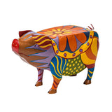 Colorful Cow or Pig Decorative Side Table for Patio or Garden