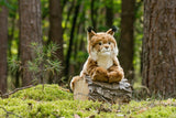 Plush Lifelike Lynx Lying 45 cm by Teddy Hermann