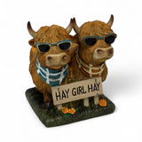 De Leon Collections De Leon Collections - “Hay Girl Hay” Highland Cow Figurine – Funny Farmhouse Decor