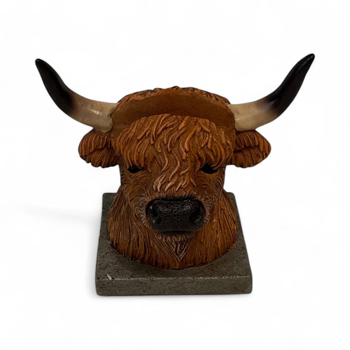 De Leon Collections De Leon Collections - Highland Cow Eyeglasses Holder – Funny Farmhouse Desk or Nig