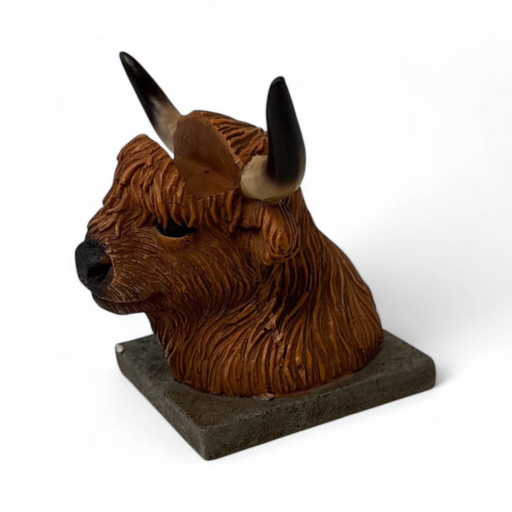De Leon Collections De Leon Collections - Highland Cow Eyeglasses Holder – Funny Farmhouse Desk or Nig