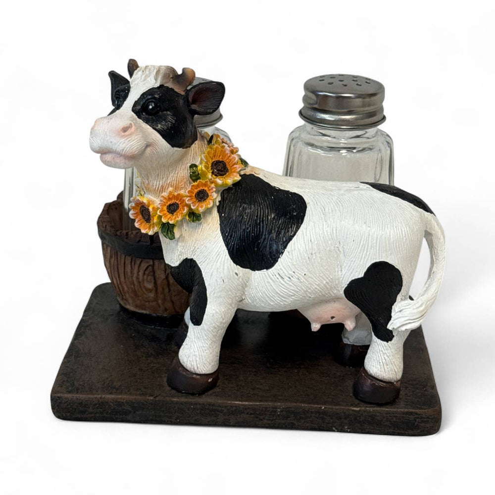 De Leon Collections De Leon Collections - Sunflower Cow Salt & Pepper Shaker Set – Farmhouse Kitchen