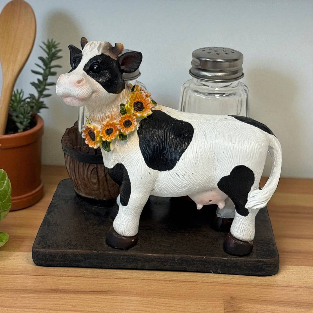 De Leon Collections De Leon Collections - Sunflower Cow Salt & Pepper Shaker Set – Farmhouse Kitchen