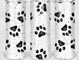 Paw Print Skinny Tumbler For Dog Lovers