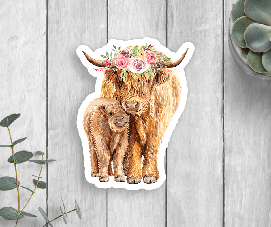 Expression Design Co Expression Design Co - Cow & Calf Vinyl Sticker