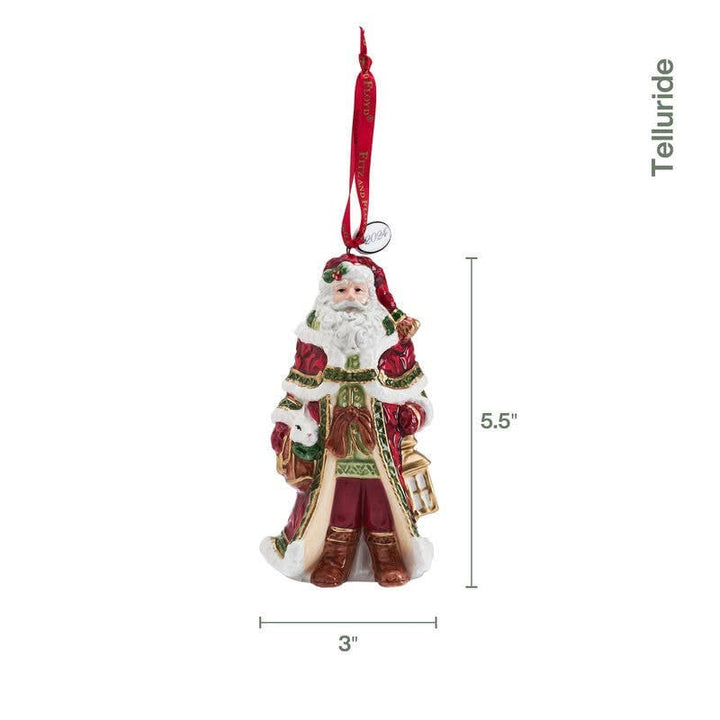 Fair-Fitz and Floyd® Mikasa® Pfaltzgraff® christmas ornaments Fitz & Floyd Telluride 2024 Dated Santa Bell Ornament, Gift Boxed Fitz and Floyd® Mikasa® Pfaltzgraff® -