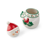 Fair-Fitz and Floyd® Mikasa® Pfaltzgraff® Winterberry Snowman & Cardinal 10In Cookie Jar Gift Box Pkg Fitz and Floyd® Mikasa® Pfaltzgraff®