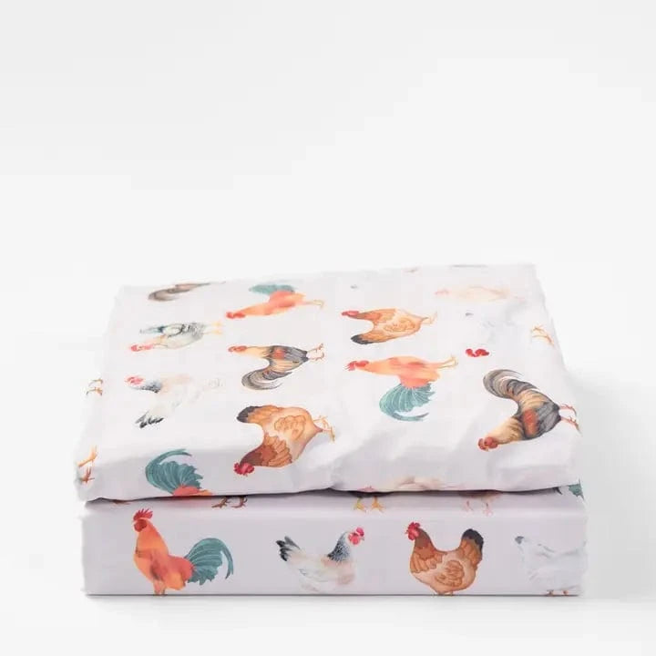 Faire-American Farm Company Chicken Lovers Bed Sheets Made in the USA!