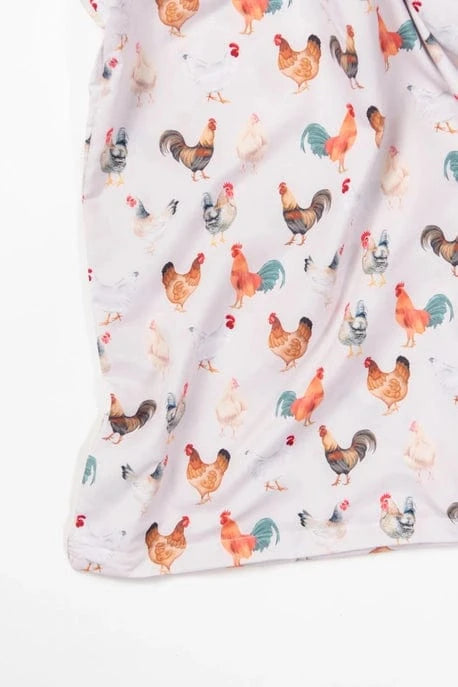 Faire-American Farm Company Twin Duvet Cover Chicken Lovers Bed Sheets Made in the USA!