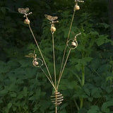 Flamed Buttterfly & Bells Garden Stake