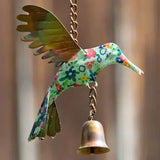 Floral Hummingbird Ornament Bell Chime