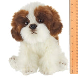 FAIRE - Bearington Stuffed Animals Plush Shih Tzu-Bentley by Bearington Stuffed Brown & White Puppy Dog