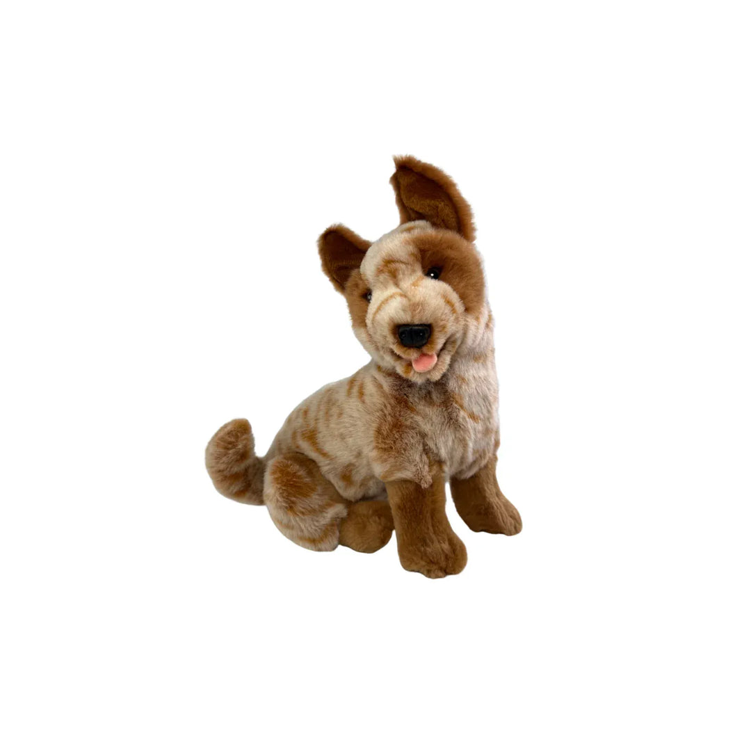 Faire-Bocchetta Plush Toys Australian Cattle Dog Red Heeler Handmade Eco Friendly Plush Sitting Dog Lifelike