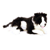 Faire-Bocchetta Plush Toys Plush large border collie Satin Pocket-Blitz Large Size Border Collie Hand-Crafted Eco-Friendly Size 62cm/24.5".