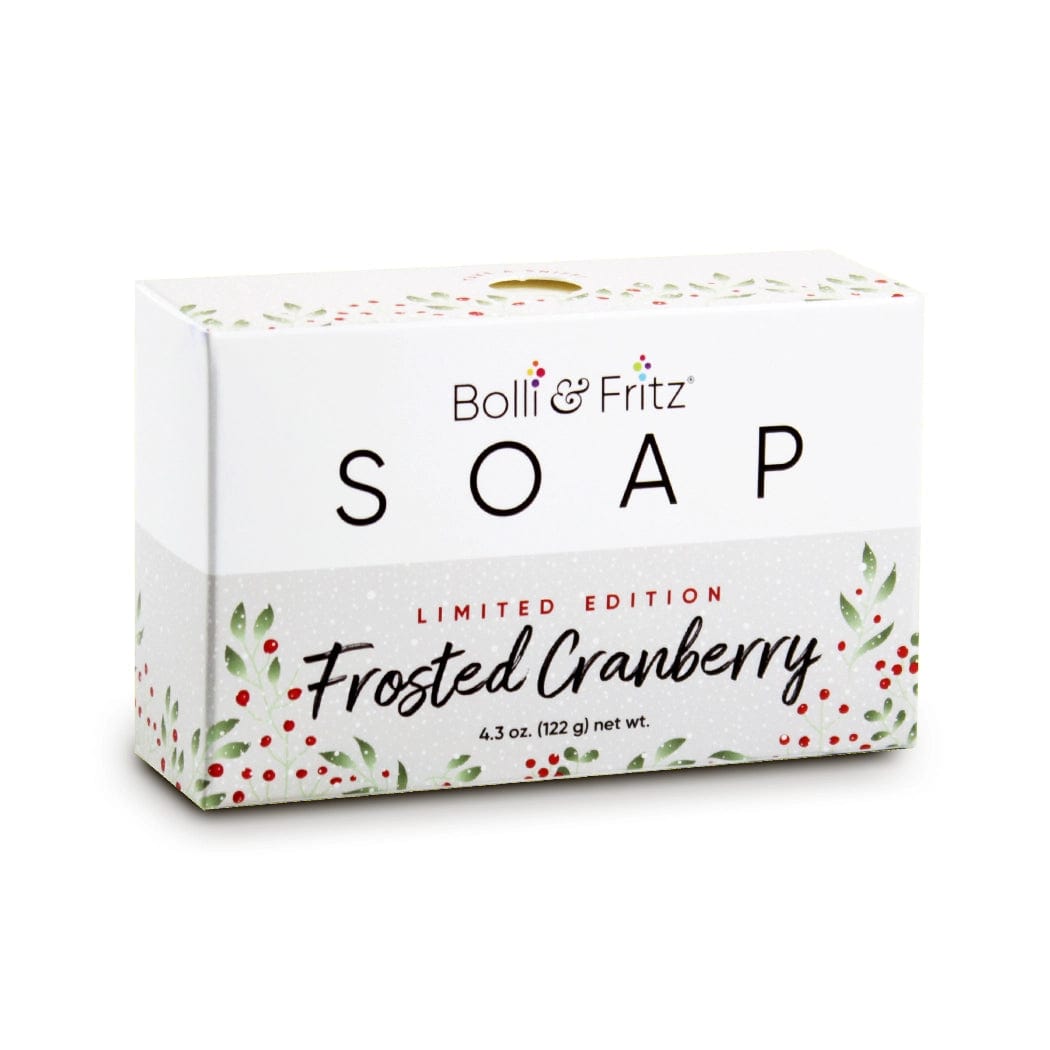 faire-bolli & Fritz holiday bar soap christmas Frosted Cranberry Holiday Scented Vegan Bar Soap by Bolli & Fritz Made in the USA