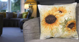 FAIRE - Bree Merryn Art Ltd Medium Pillow Sunflowers Medium Pillow (17"x17")