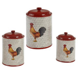 FAIRE Canisters Break of Day Rooster Set of 3 Canister Set