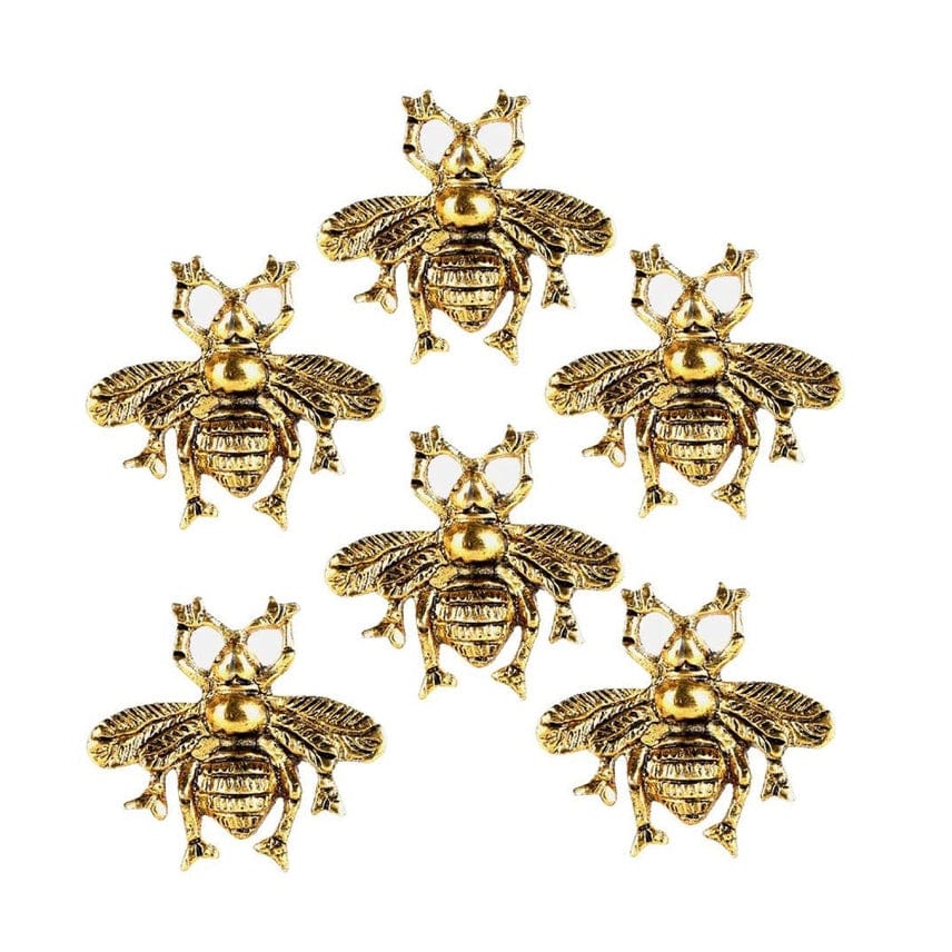Faire- CGB Giftware drawer pull Gold / Set of 6 The Beekeeper Honey Bee Drawer Pulls or Cabinet Hardware