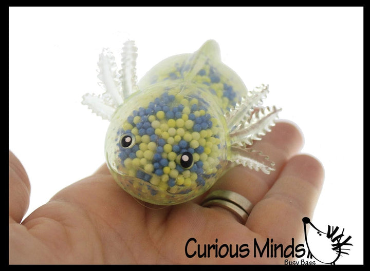 faire - curious minds toys fidget toys Light Up Axolotl Squeeze Fidget