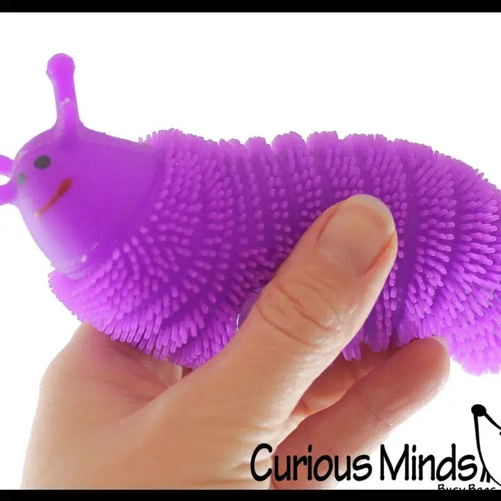 faire - curious minds toys fidget toys Purple Squeeze Slug Light Up Fidget Toy