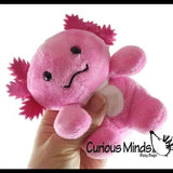 faire - curious minds toys Stuffed Animals Axolotl Sitting Mini Plush