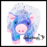 faire - curious minds toys Stuffed Animals Blue & Purple Colorful Mini Pig in a Tutu