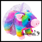 faire - curious minds toys Stuffed Animals Rainbow Colorful Mini Pig in a Tutu