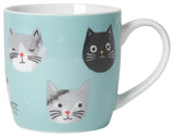 Faire- Danica Jubilee Mug Cat Faces Blue Mug