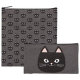 Cat Cosmetic or Snack Storage Bags Set of 2