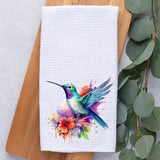 Watercolor Hummingbird Dish Towel