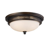 Flushmounts 3-Lght Flush Mount W/Wht Glss