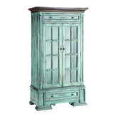 Faire-Elk Home Hartford Hand-Painted Wood Storage Cabinet