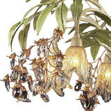 Faire-Elk Home Huarco 6-Lght Chandelier W/Floral-Shaped Glass