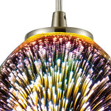 Faire-Elk Home Illusions Pendant Light Fixtures with Hand-Blown Fireworks Glass Globes