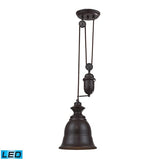 Farmhouse 1-Lght Adjustbl Pndnt W/Shade Led 65070-1-LED