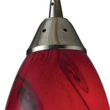 Faire-Elk Home Lamp Galaxy 1-Lght Pndnt W/Red Glss