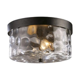 Gr& Aisle 2-Lght Flush Mount Hazelnut Bz